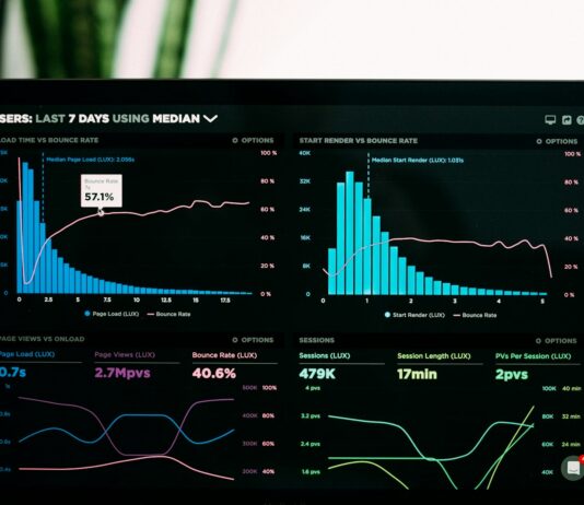 10년 뒤 내 모습이 궁금하다면? 미래를 바꾸는 선제적 건강 관리 graphs of performance analytics on a laptop screen
